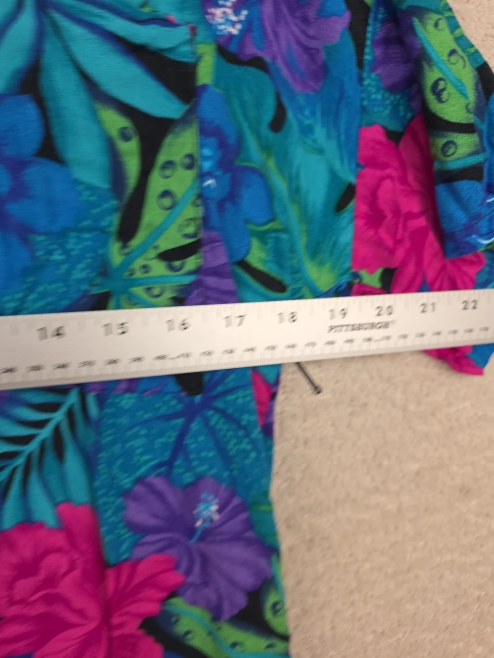Vintage Michele Leslie of California Tropical Floral Aloha Button Down Shirt - Picture 11 of 13